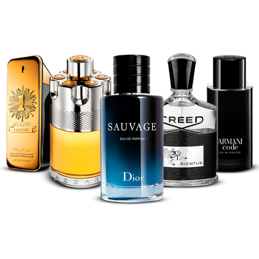 Set de 5 parfumuri – 1 Million, Azzaro Wanted, Sauvage, Creed Aventus și Armani Code [100 ml fiecare]