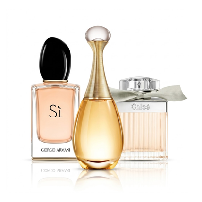 Set de 3 parfumuri | Armani Sì, Dior J'adore, Chloé EDP 100 ml