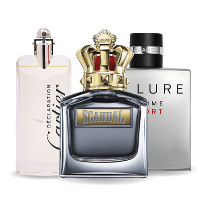Set de 3 parfumuri | Allure Homme Sports, Jean Paul Gaultier Scandal, Cartier Declaration 100 ml