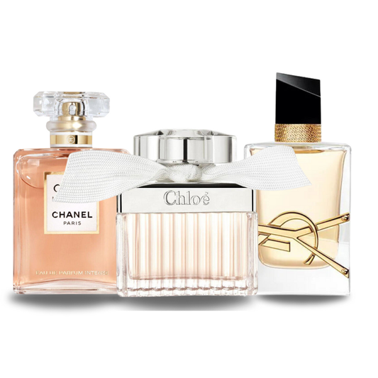 Set de 3 parfumuri | Chanel COCO MADEMOISELLE, Yves Saint Laurent LIBRE și CHLOÉ 100 ml