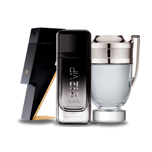 Set de 3 parfumuri | BAD BOY, 212 VIP BLACK, Paco Rabanne INVICTUS 100 ml