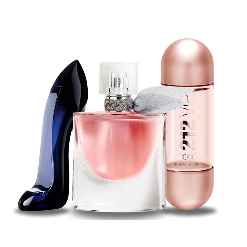 Set de 3 parfumuri | GOOD GIRL, Lancôme LA VIE EST BELLE, 212 VIP ROSÉ 100 ml