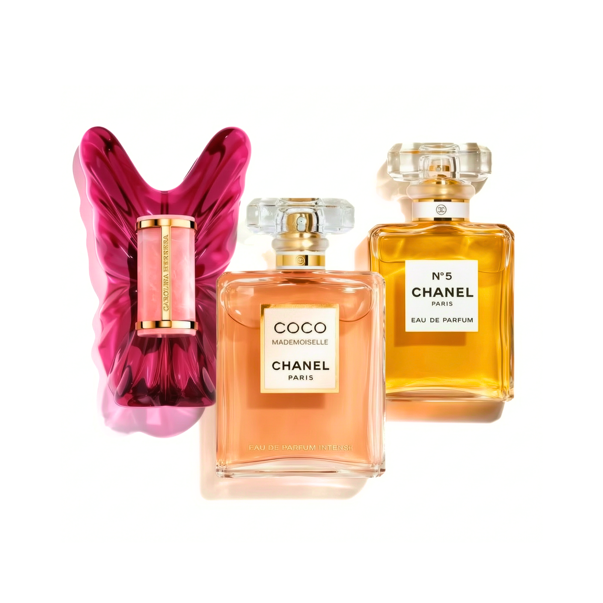 Set de 3 parfumuri | Carolina Herrera La Bomba, COCO MADEMOISELLE, Chanel Nº5 100 ml