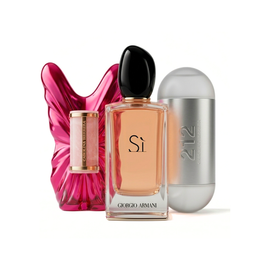 Set de 3 parfumuri | Carolina Herrera La Bomba, Giorgio Armani SI, 212 NYC - 100ml