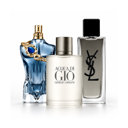 Set de 3 parfumuri | Le Beau Narcisse Eau de Parfum – 125 ml | Acqua di Giò Eau de Toilette Giorgio Armani – 200 ml | MYSLF Eau de Toilette Intense YSL – 100 ml