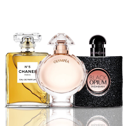 Set de 3 parfumuri | Black Opium + Chanel N°5 + Olympea 100 ml