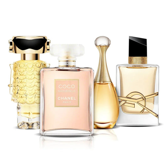 Set de 4 parfumuri | Fame, Coco Mademoiselle, J'adore și Libre (100 ml)